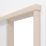 Detailansicht von CLASSEN Schiebetürsystem Kaschmir CPL vor der Wand laufend mit Zarge