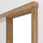 Detailansicht von Schiebetürsystem Honig Catania Dekorfolie vor der Wand laufend mit Zarge