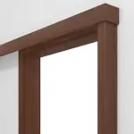 Detailansicht von CLASSEN Schiebetürsystem Nuss Primo mit Zarge