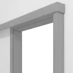 Detailansicht von CLASSEN Schiebetürsystem Grau RAL 7004 Lack mit Zarge