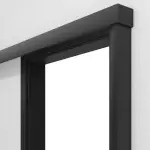 Detailansicht von CLASSEN Schiebetürsystem Uni Black Iridium mit Zarge