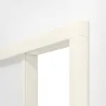 Detailansicht von Schiebetürsystem vor der Wand laufend Weiß Lamikor - Kilsgaard