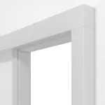 Detailansicht von JELD-WEN Schiebetürsystem vor der Wand laufend Nickelgrau ähnl. RAL 7047