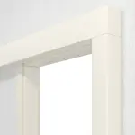 Detailansicht von JELD-WEN Schiebetürsystem vor der Wand laufend Classic Uni weiß DuriTop mit Zarge