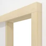 Detailansicht von JELD-WEN Schiebetürsystem vor der Wand laufend Classic Ahorn kanad. Echtholzfurniert mit Zarge