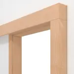 Detailansicht von JELD-WEN Schiebetürsystem vor der Wand laufend Classic Buche Echtholzfurniert mit Zarge