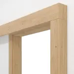 Detailansicht von JELD-WEN Schiebetürsystem vor der Wand laufend Classic Eiche europ. astig Echtholzfurniert mit Zarge