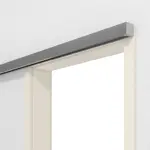 Detailansicht von GARANT Line-Schiebetürsystem vor der Wand laufend 0140-60 Dawn Resopal