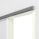 Detailansicht von GARANT Line-Schiebetürsystem vor der Wand laufend W1000ST9 Premium Weiß GHK08