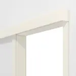 Detailansicht von GARANT Schiebetürsystem vor der Wand laufend Weißlack 9010