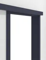 Detailansicht von WESTAG Schiebetürsystem vor der Wand laufend mit Zarge Blu Fes FX 0754 FENIX NTM