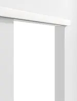 Detailbild von Schiebetürsystem PortaLit Arctic Weiß A222 vor der Wand laufend ohne Zarge - Westag