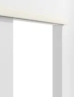 Detailbild von Schiebetürsystem PortaLit Uni Weiß A242 vor der Wand laufend ohne Zarge - Westag