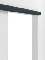 Detailansicht von Schiebetürsystem vor der Wand laufend ohne Zarge PortaLit-CPL Trend Titangrau A 416 - Westag