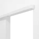 Detailansicht von Schiebetürsystem vor der Wand laufend ohne Zarge Bütte Weiß Duradecor - Hörmann