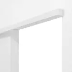 Detailansicht von Huga Schiebetürsystem vor der Wand laufend Eiche Weiß Durat ohne Zarge