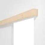 Detailansicht von Schiebetürsystem vor der Wand laufend Fichte - Radex