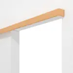Detailansicht von Schiebetürsystem vor der Wand laufend ohne Zarge Französische Buche Duradecor - Hörmann
