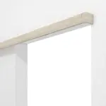 Detailansicht von HÖRMANN Schiebetürsystem vor der Wand laufend Gebürstete Lärche hell Duradecor ohne Zarge