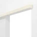 Detailansicht von Schiebetürsystem vor der Wand laufend ohne Zarge Lärche lasiert Durat - Huga