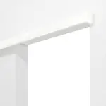 Detailansicht von Schiebetürsystem vor der Wand laufend ohne Zarge Pino Weiß Durat - Huga