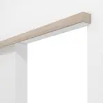 Detailansicht von Schiebetürsystem vor der Wand laufend ohne Zarge Graueiche Duradecor - Hörmann