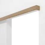 Detailansicht von HÖRMANN Schiebetürsystem vor der Wand laufend Natureiche Duradecor ohne Zarge