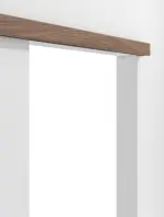 Detailbild von Schiebetürsystem PortaLit Nussbaum Noce NU736 vor der Wand laufend ohne Zarge - Westag