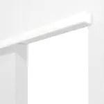 Detailansicht von Schiebetürsystem vor der Wand laufend ohne Zarge Ultramatt Weiß Concepto - Hörmann