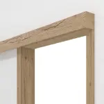 Detailansicht von GARANT Schiebetürsystem vor der Wand laufend Authentic Risseiche CePaL