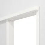 Detailansicht von LEBO Schiebetürsystem vor der Wand laufend Ultramatt Weiß ähnl. RAL 9016 Versio inkl. Zarge