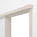 Detailansicht von Schiebetürsystem vor der Wand laufend Gebürstete Salzeiche Duradecor - Hörmann