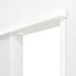 Detailansicht von Schiebetürsystem vor der Wand laufend Gebürstetes Weiß Duradecor - Hörmann