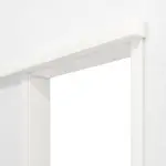 Detailansicht von Schiebetürsystem vor der Wand laufend Weißlack RAL 9016 Durat - Huga