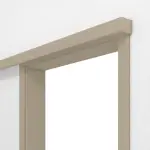 Detailansicht von Schiebetürsystem vor der Wand laufend Ultramatt Taupe Versio - Huga