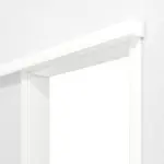 Detailansicht von Schiebetürsystem vor der Wand laufend Ultramatt Weiß Concepto - Hörmann