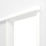 Detailansicht von Schiebetürsystem vor der Wand laufend Ultramatt Weiß Versio - Huga