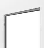 Detailansicht von der Aluminium-Blockzarge RAL 9006 Trend für Holztüren 2-flg. - Küffner