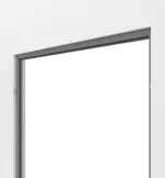 Detailansicht von der Aluminium-Blockzarge RAL 9007 Trend für Holztüren 2-flg. - Küffner