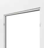 Detailansicht von der Aluminium-Blockzarge RAL 9016 Trend für Holztüren 2-flg. - Küffner