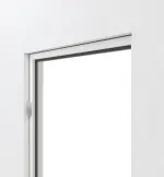 Detailansicht von der Aluminium-Blockzarge RAL 9016 Trend für Holztüren - Küffner