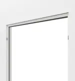 Detailansicht von der Aluminium-Blockzarge RAL 9016 Trend für Ganzglastüren 2-flg. - Küffner