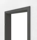 Detailansicht von GARANT Zarge für Feuchtraumtüren 10622-60 Ebony Resopal mit eckiger Kante