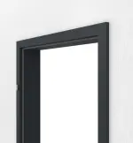 Detailansicht von GARANT Zarge für Wohnungseingangstüren U12000SD Vulkanschwarz GHK08 mit eckiger Kante