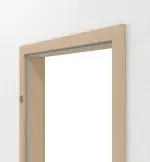 Detailansicht von LEBO Zarge für Schallschutztüren Can. Ahorn Matt Echtholzfurniert mit eckiger Kante