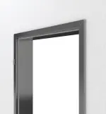 Detailansicht der Edelstahl-Umfassungszarge für Ständerwerk - Hörmann