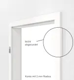 Detail Zarge eckig in RAL 9016