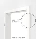 Bild 2 von Arctic Weiß A 222 PortaLit Zarge (eckig mit 2 mm Radius) für Rauchschutztür - Westag