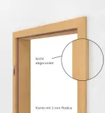 Bild 2 Ahorn Rustikal AH 74 GetaLit Zarge (eckig mit 2 mm Radius) für Wohnungstür - Westag