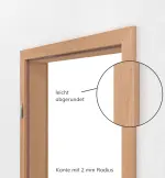 Bild 2 von Buche Blumig BU 88 PortaLit Zarge (eckig mit 2 mm Radius) für Rauchschutztür - Westag